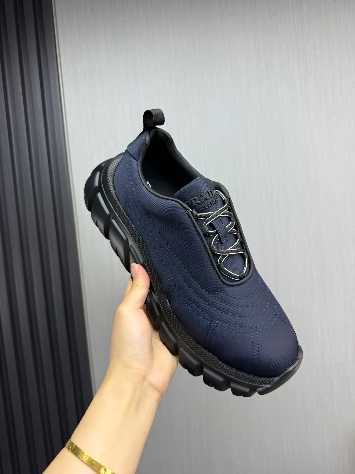 Men's shoes 💰580💰 [PRADA] Men's shoes are popular in the counter, official website synchronization, 1 high-quality shipment ✔️Imported waterproof fabric + cowhide lining, 1🆚1 replica, original sole, 38-45 (45 customized, non-refundable)